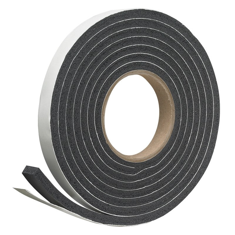 Frost King R534H Foam Tape, 3/4 in W, 10 ft L, 5/16 in Thick, Rubber, Black
