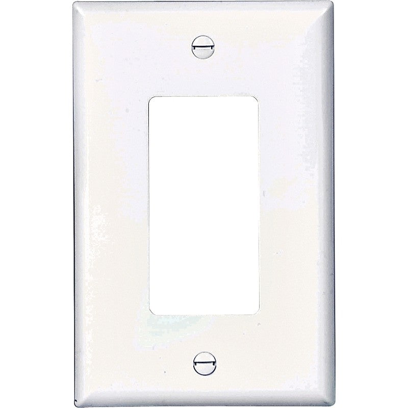 Eaton Wiring Devices PJ26W Wallplate, Decorative, 4-7/8 in L, 3-1/8 in W, 1-Gang, Polycarbonate, White, High-Gloss