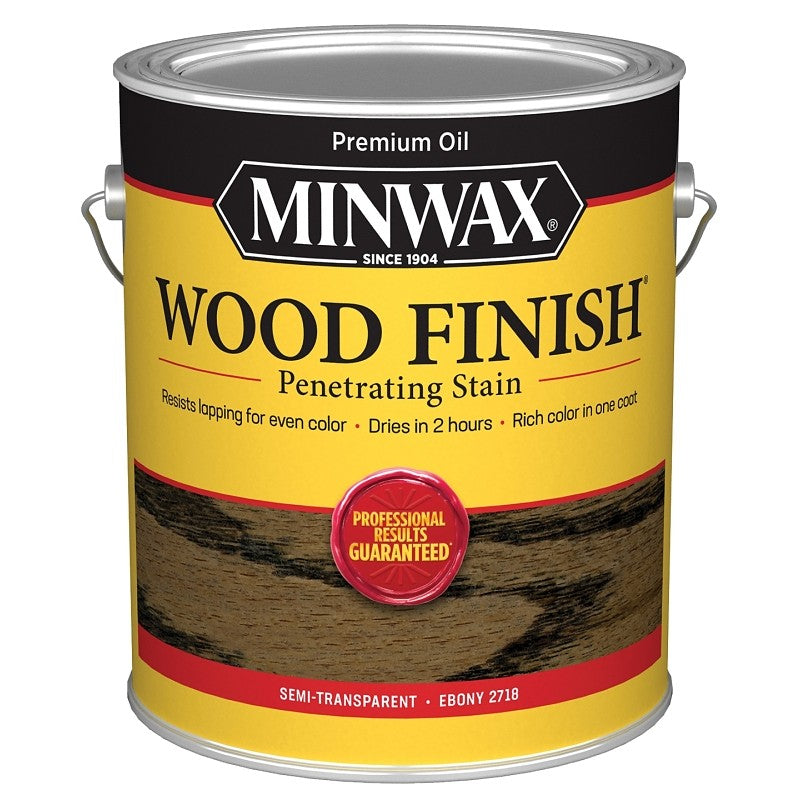 Minwax 710130000 Wood Stain, Ebony, Liquid, 1 gal, Can (Pack of 2)