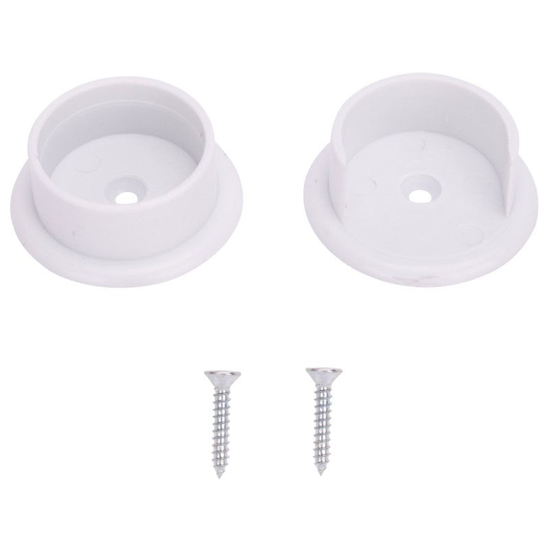 ProSource Closet Pole Socket, Plastic, White