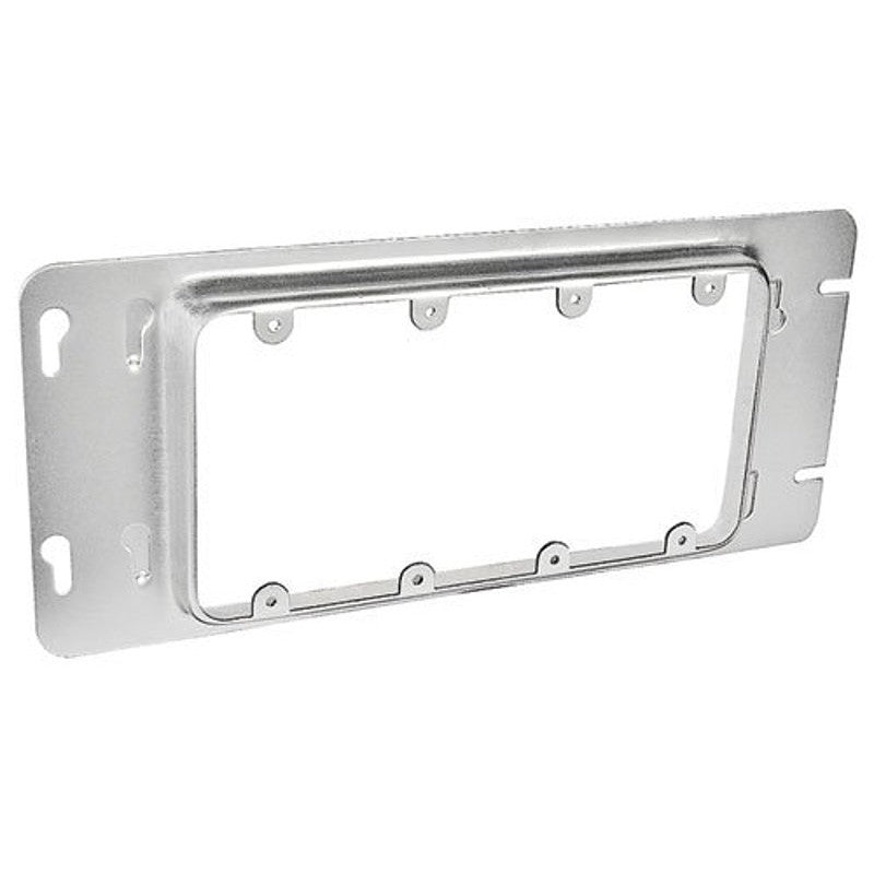 Southwire GBDC-344-UPC Device Ring, 3/4 in L, Rectangular, 4-Gang, Steel, Silver, Galvanized