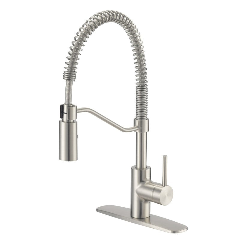 Boston Harbor FP4A0096NP Spring Pull-Down Kitchen Faucet, 1.8 gpm, 1-Handle, 1 or 3-Faucet Hole