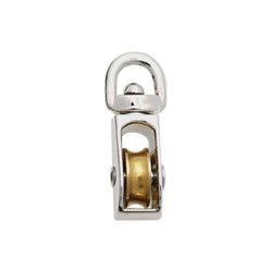 Swivel Single Pulley 1/2 Inch Nickel Plated Die Cast Body (POS)