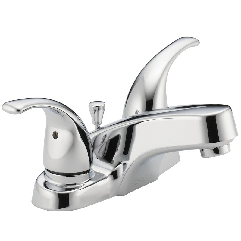Delta Peerless Tunbridge Series P299628LF Bathroom Faucet, 1.2 gpm, 2-Handle, Metal, Chrome Plated, Lever Handle