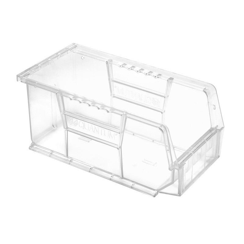 Quantum Storage Systems RQUS230CC-UPC Ultra Stack and Hang Bin, 30 lb, Polypropylene, Clear, 10-7/8 in L, 5-1/2 in W