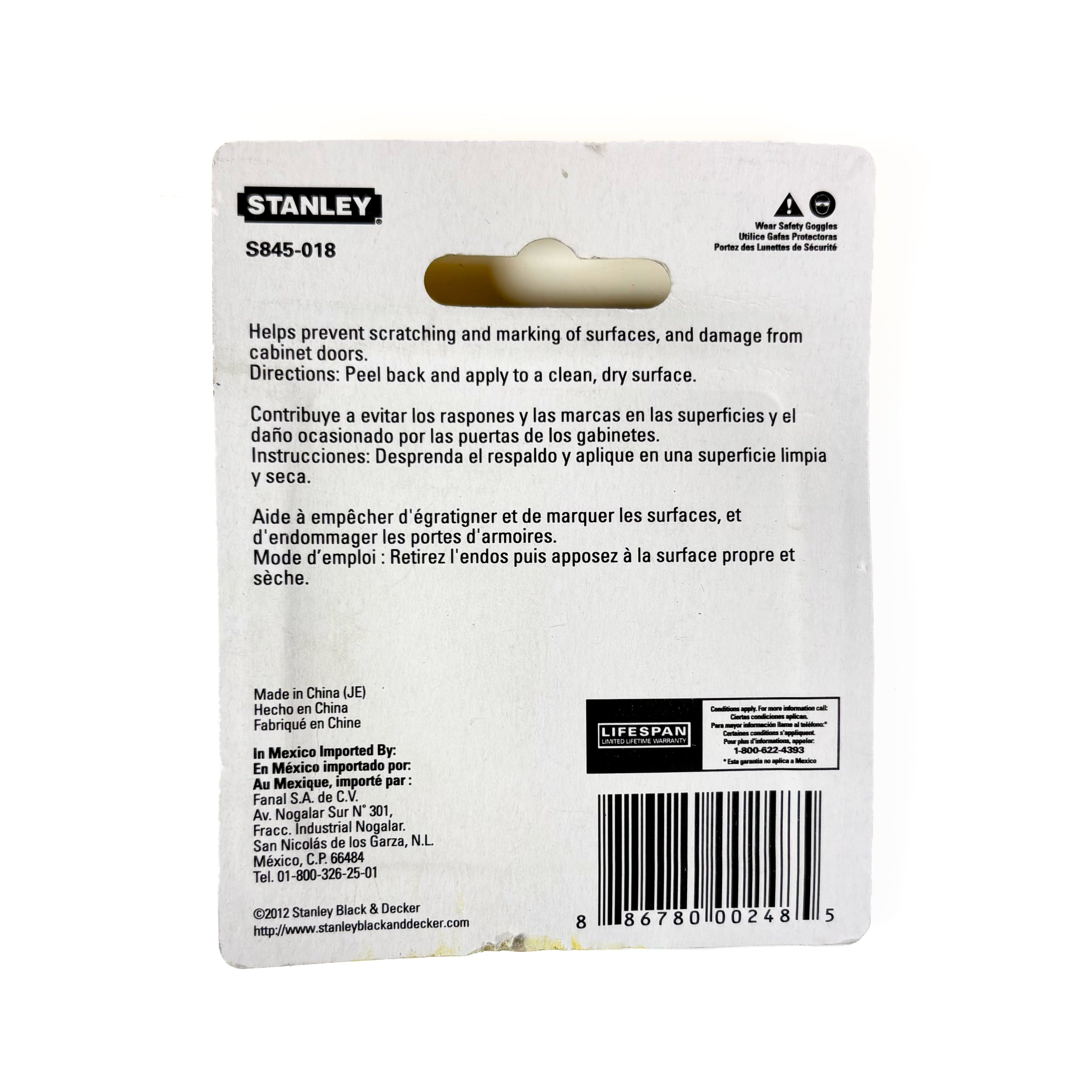 Self Adhesive Pads 1/2 Inch Clear Square Vinyl 12 Pack (POS)
