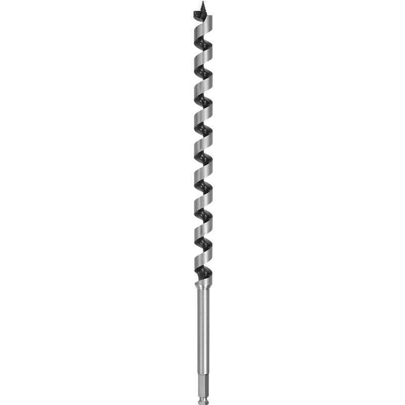 DEWALT DW1685 Auger Drill Bit, 7/8 in Dia, 17 in OAL, Hollow Center Flute, 7/16 in Dia Shank, Ball Groove Shank