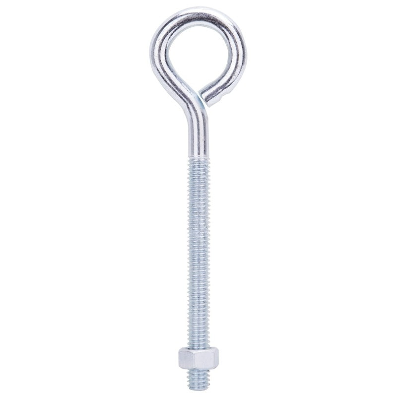 ProSource LR279 Eye Bolt, 7.8 mm Thread, Machine Thread, 3 in L Thread, 1-5/16 in Dia Eye, 222 lb Working Load, Steel (Pack of 10)