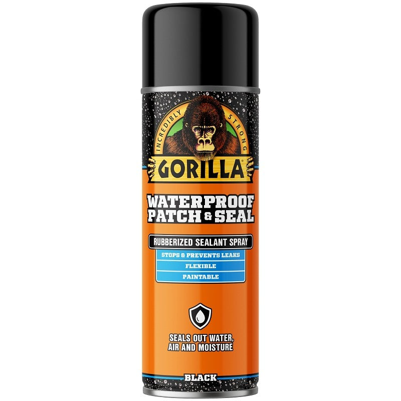 Gorilla 104052 Rubberized Spray Coating, Waterproof, Black, 16 oz, Can (Pack of 6)
