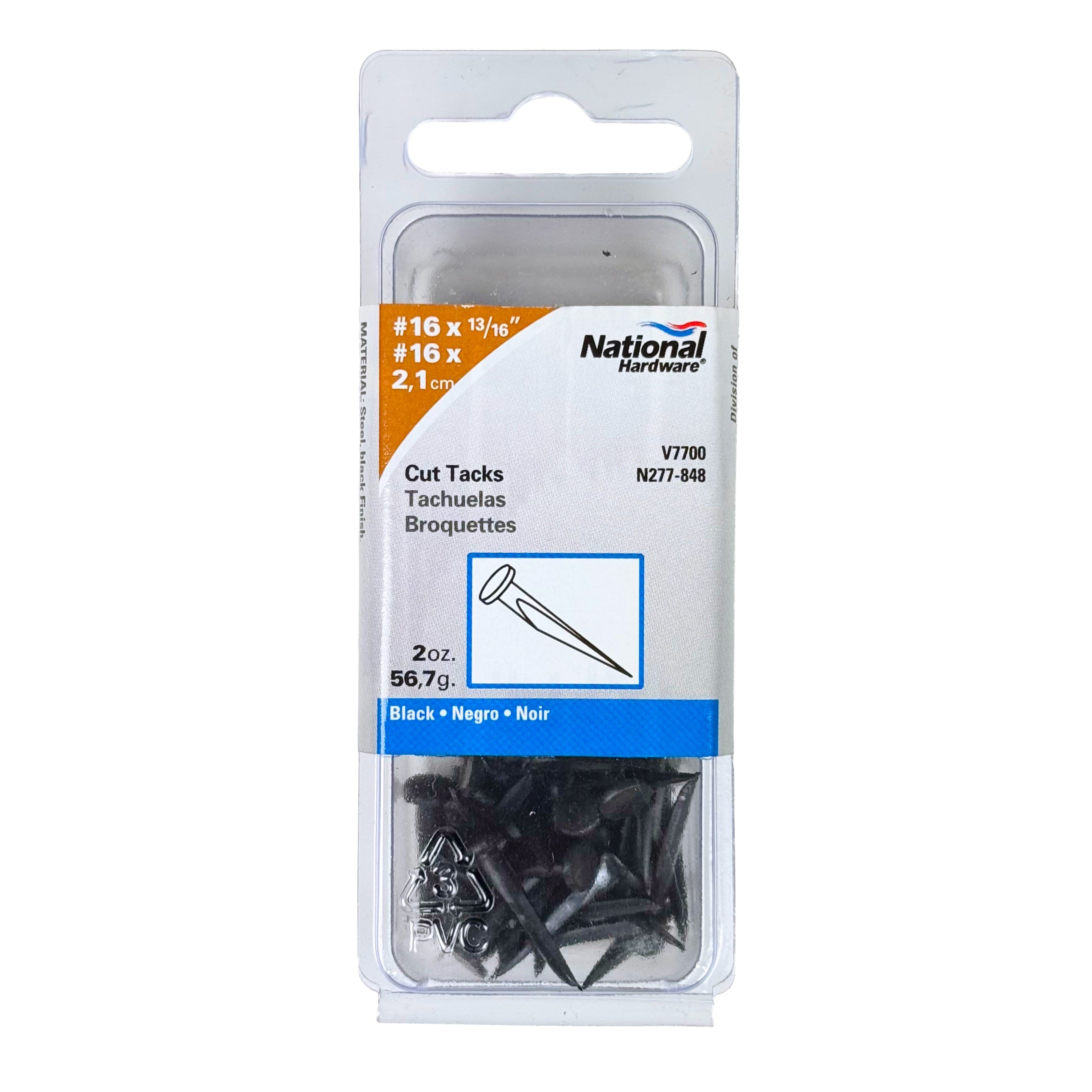 Black Cut Tacks 13/16 Inch #16 2 Ounce (POS)