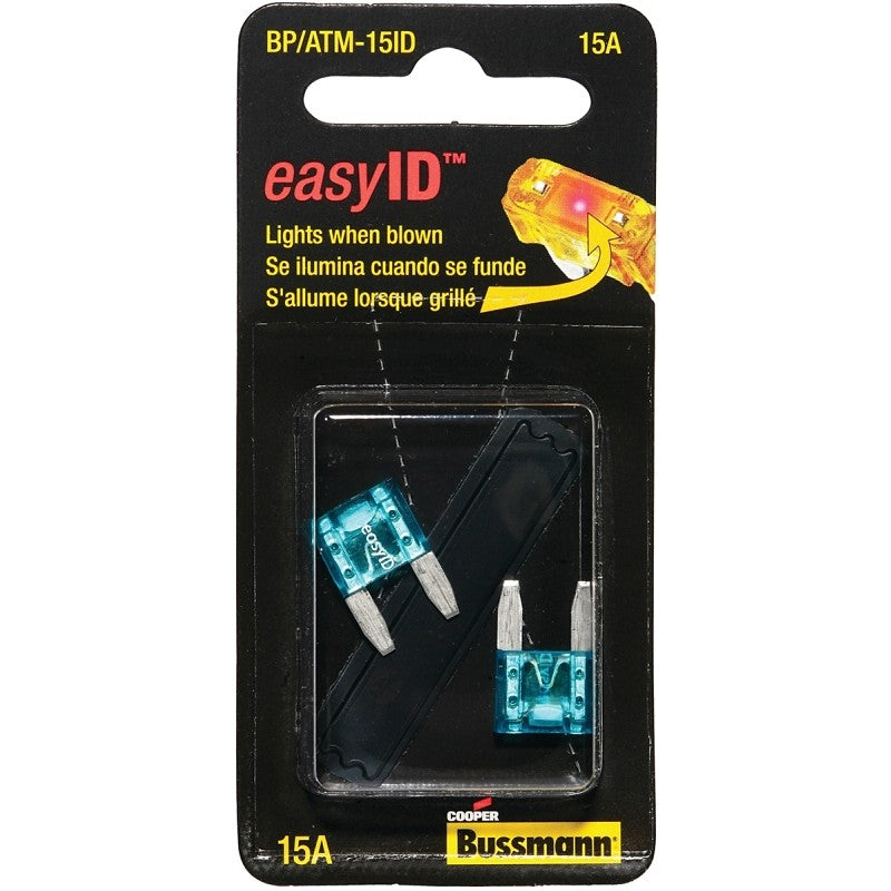 Bussmann BP/ATM-15ID Automotive Fuse, 1 kA Interrupt, Blade Fuse, 32 VDC, 15 A
