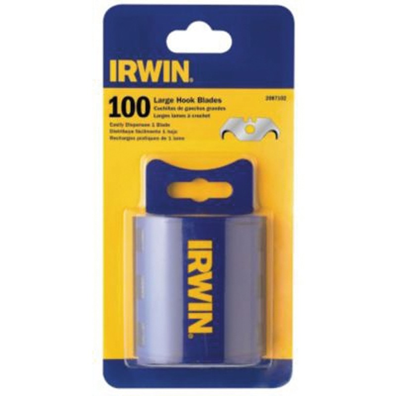 Irwin 2087102 Utility Blade, Carbon Steel, 2-Point, 100/PK