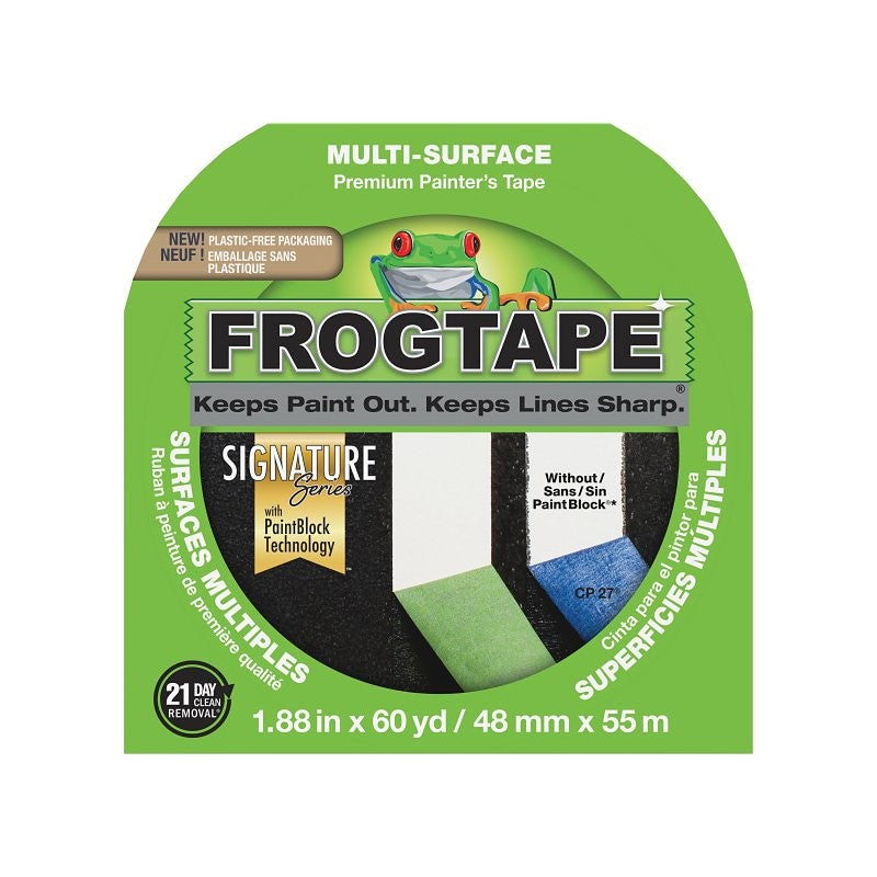 FrogTape 1358464 Painting Tape, 60 yd L, 1.88 in W, Green