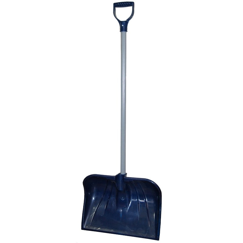 Rugg 26PDX-S Snow Shovel, 18 in W Blade, Combo Blade, Polyethylene Blade, Steel Handle, Navy