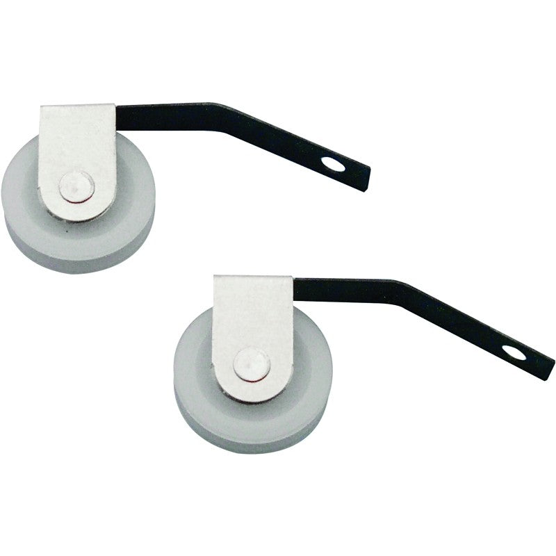 Prime-Line B 609 Roller Assembly, 1 in Dia Roller, 1/4 in W Roller, Nylon/Steel, White, 2-Roller