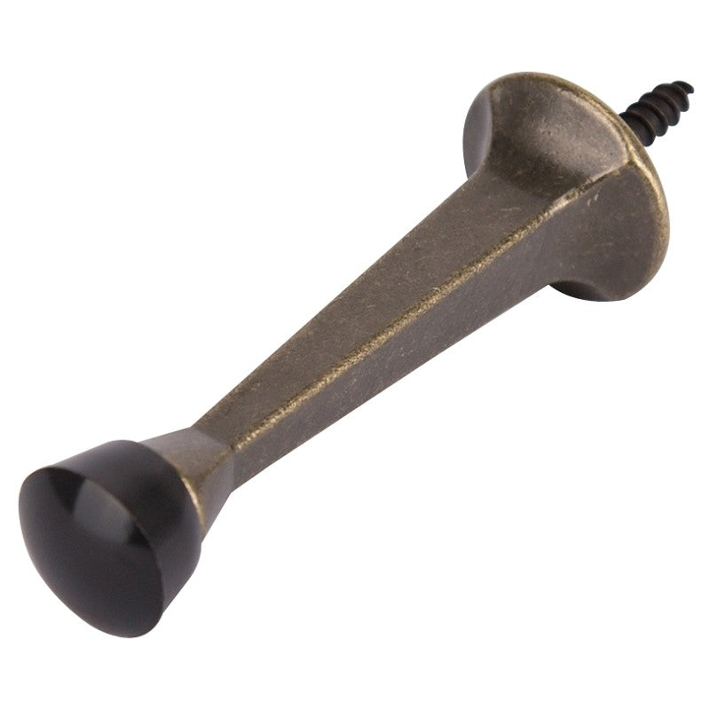 ProSource CL-208P-AB-PS Heavy-Duty Rigid Door Stop, 1 in Dia Base, 3 in Projection, Die-Cast Zinc & Plastic