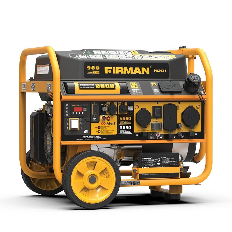 Firman Performance Series P03631 Portable Generator, 30 A, 120/240 V, 4550/3650 W Output, Gasoline, 5 gal Tank