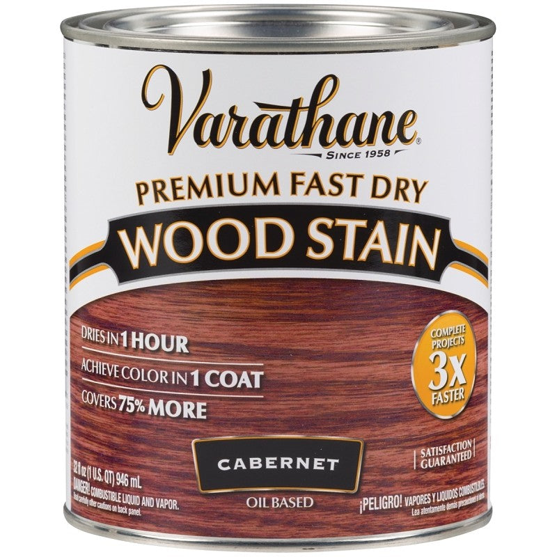 Varathane 262016 Wood Stain, Cabernet, Liquid, 1 qt, Can (Pack of 2)
