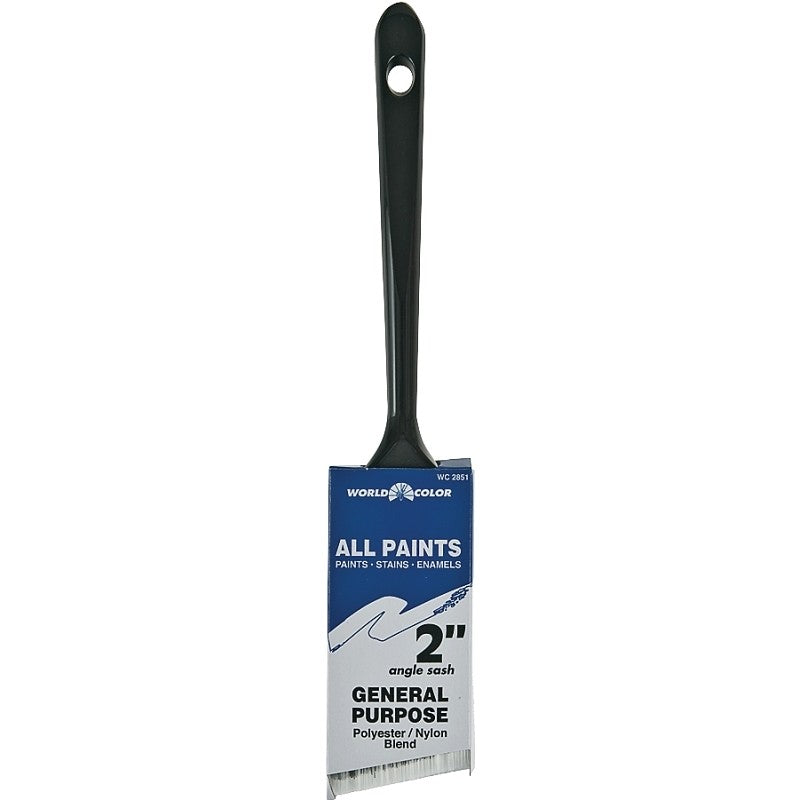 Linzer WC 2851-2 Paint Brush, 2 in W, 2-1/2 in L Bristle, Nylon/Polyester Bristle, Sash Handle