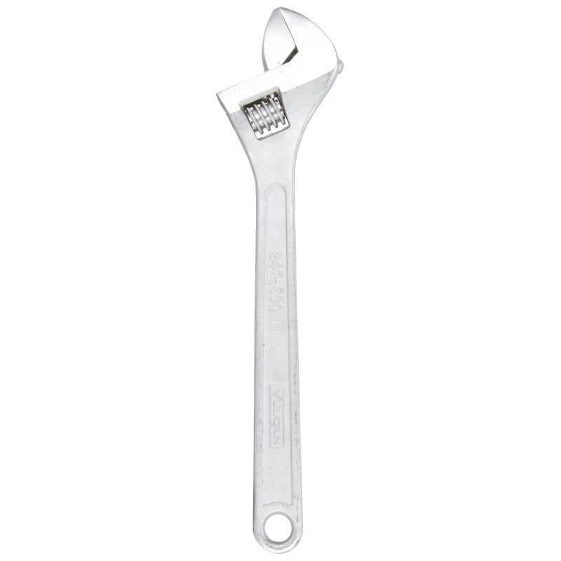 Vulcan JL15024 Adjustable Wrench, 24 in OAL, 2-7/16 in Jaw, Steel, Chrome, Tapered Handle
