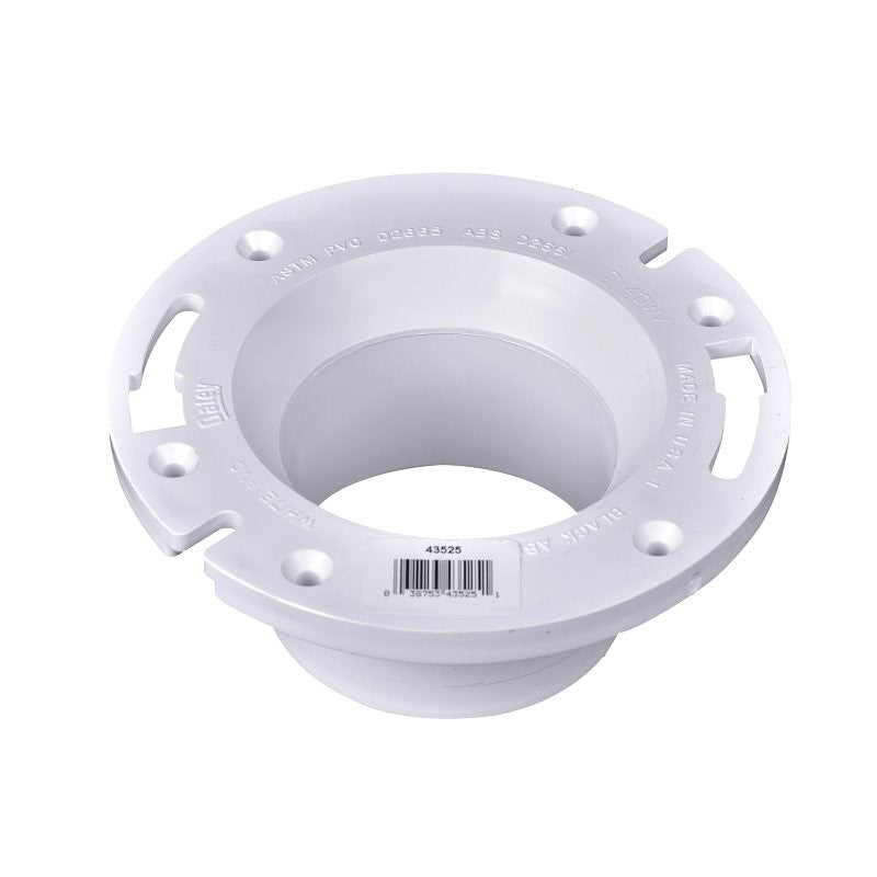 Oatey 43525 Closet Flange, 3, 4 in Connection, PVC, White