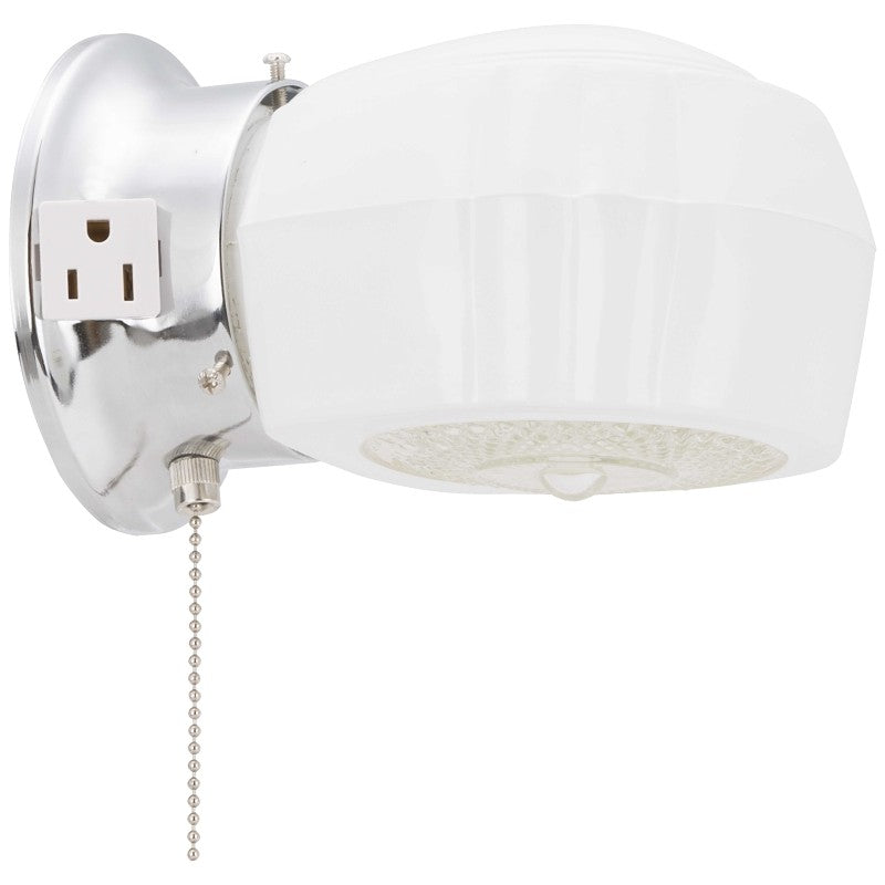 Boston Harbor W39CH01LS-34473L Bracket Wall Light Fixture, 60 W, 1-Lamp, A19 or CFL Lamp, Steel Fixture, Chrome Fixture