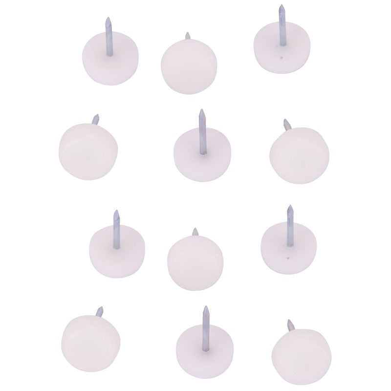 ProSource FE-S513-PS Furniture Glide, Plastic, White, White, 5/8 x 5/8 x 15/16 in Dimensions