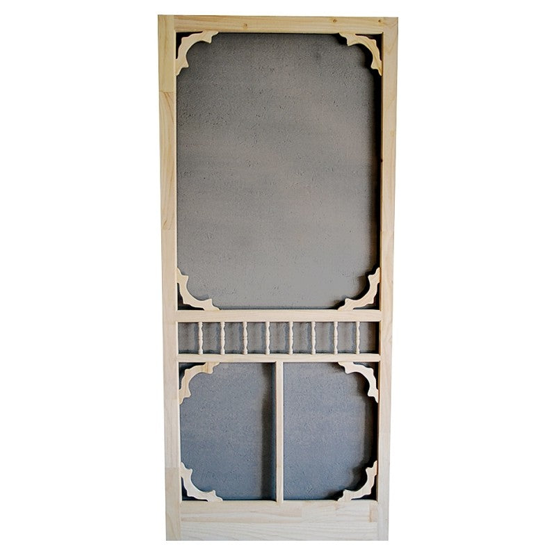 Screen Tight WCOL36 Series Screen Door, 36 in W Opening, 80 in H Opening, Wood Frame, Light Brown, Reversible Handle