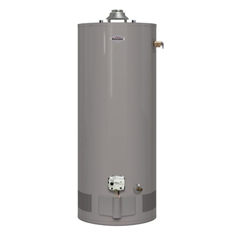 Richmond Essential Series 6G30S-30F3 Gas Water Heater, Natural Gas, 30 gal Tank, 52 gph, 30000 Btu/hr BTU