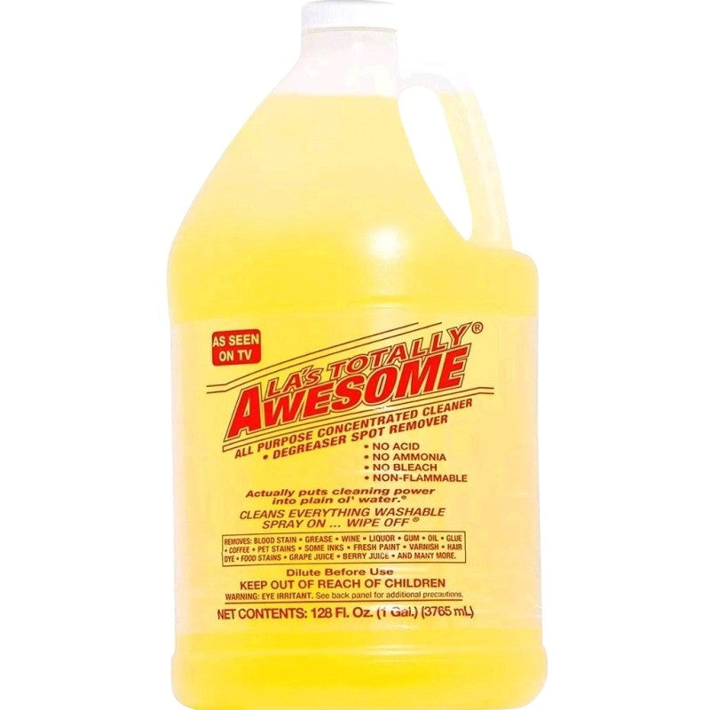 LA's TOTALLY AWESOME 100539308 All-Purpose Cleaner, 128 oz, Liquid, Bland, Amber/Yellow (Pack of 4)