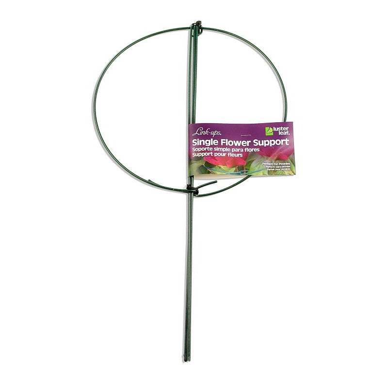 luster leaf 977 Single Round Peony Support, 24 in L, 14 in W, Steel, Vinyl Coated