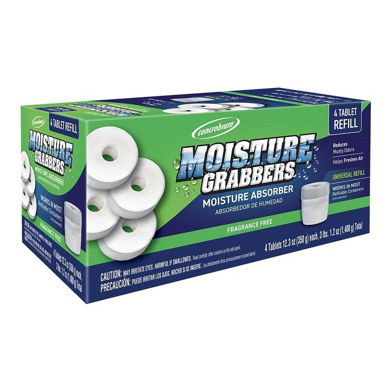 Concrobium Moisture Grabbers 378489 Moisture Absorber, 12.3 oz, Tablet
