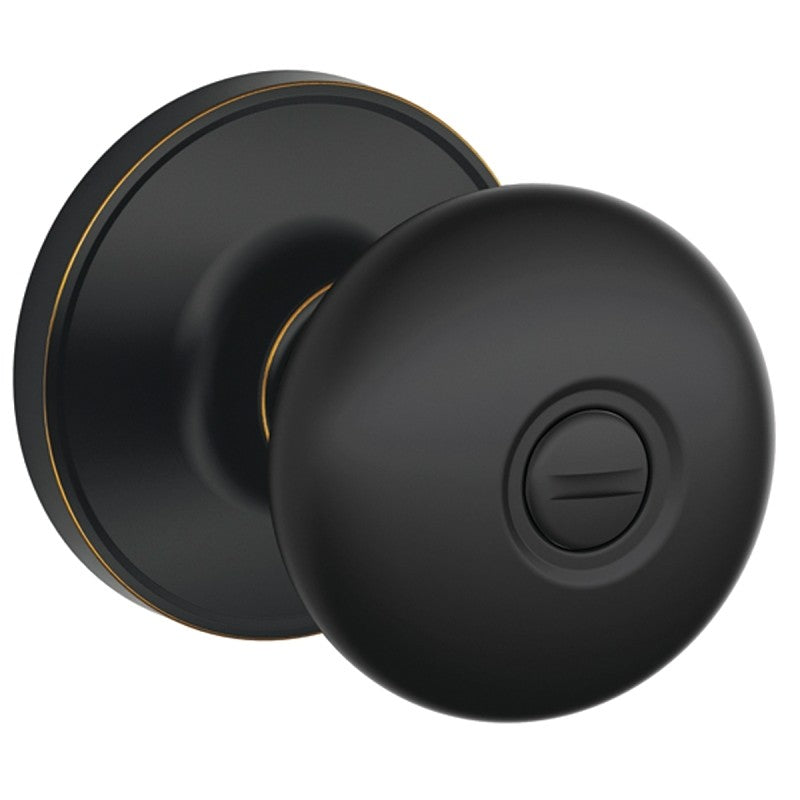 Dexter J Series J40 STR 716 Privacy Lockset, Round Design, Knob Handle, Aged Bronze, Metal, Interior Locking