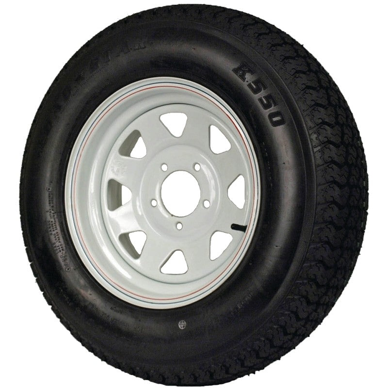 MARTIN Wheel DM205D5C-5CT/CI Trailer Tire, 1820 lb Withstand, 4-1/2 in Dia Bolt Circle