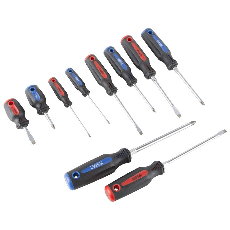 Vulcan SD-SET-7 Screwdriver Set, 10-Piece, Blue & Red (Handle)
