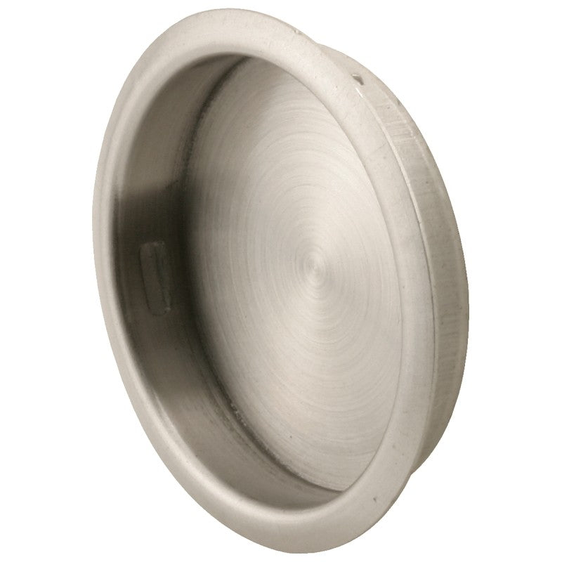 Prime-Line N 7203 Door Pull, 1-3/4 in Dia, 5/16 in D, Steel, Satin Nickel