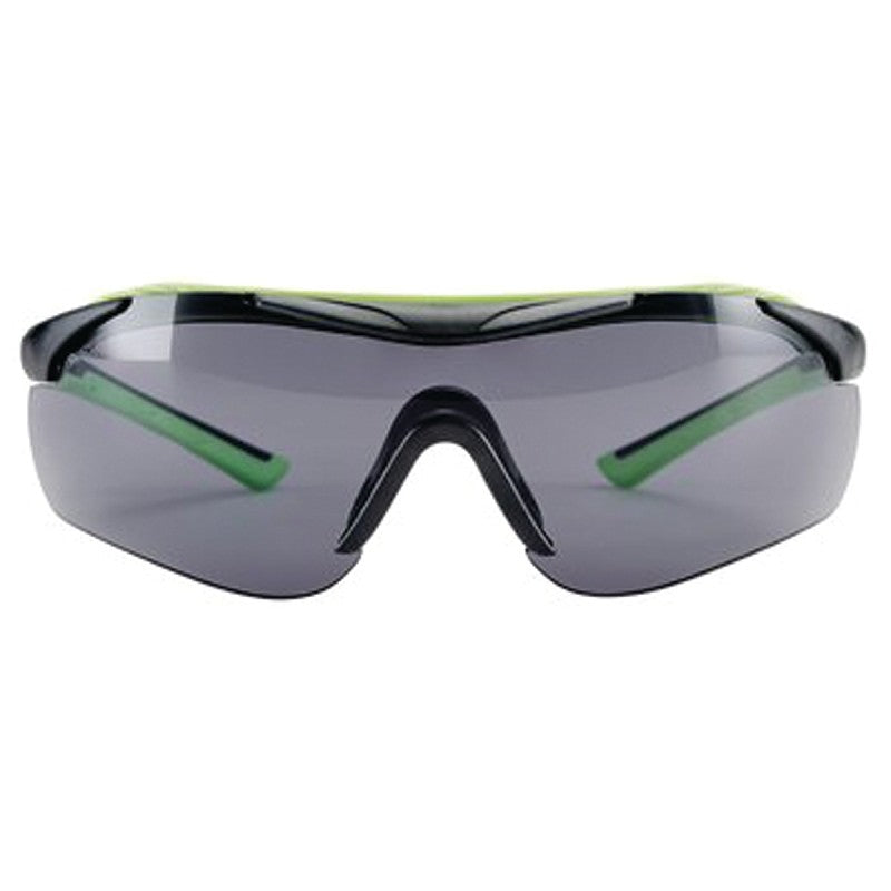 3M 47101-WZ4 Sport-Inspired Safety Glasses, Gray Lens, Green/Neon Black Frame, Anti-Fog, Anti-Scratch Lens