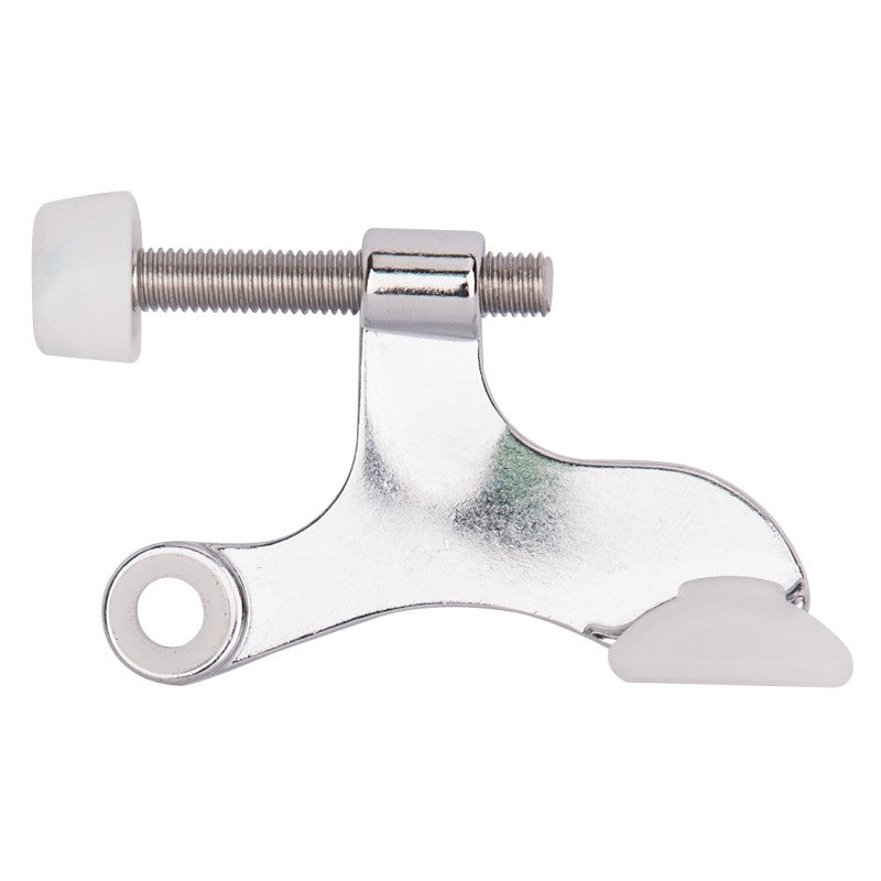 ProSource H20-B042-PS Deluxe Hinge Pin Door Stop, 2-5/8 in Projection, Die-Cast Zinc & Plastic, Chrome