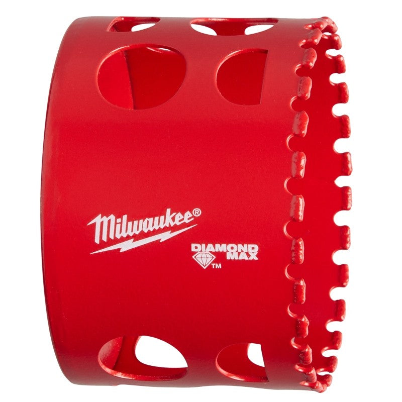 Milwaukee Diamond Plus 49-56-5660 Hole Saw, 2-1/2 in Dia, 1-1/2 in D Cutting, 5/8-18 Arbor, 4 TPI