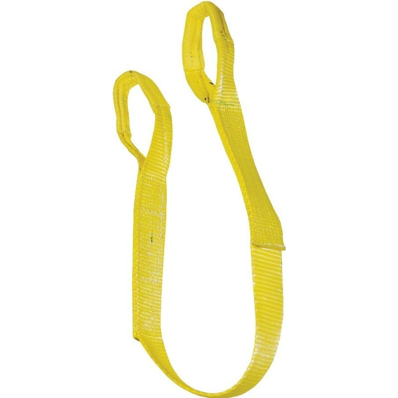 Ancra 20-EE1-9801X4 Lifting Sling, 1 in W, 4 ft L, 2-Ply, 1600 lb Vertical Hitch, Polyester, Yellow