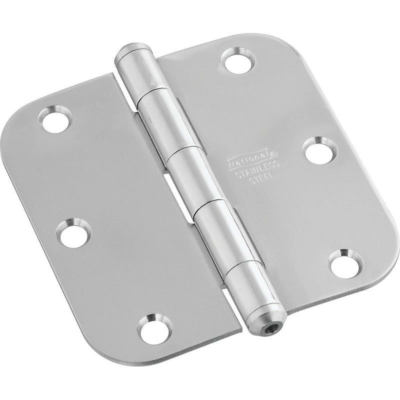 National Hardware N830-269 Door Hinge, 5/8 in Corner Radius, Stainless Steel, Zinc, Non-Rising, 55 lb