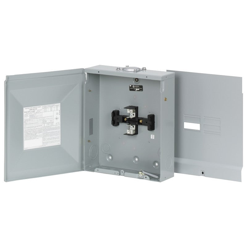Eaton BR Series BRC48L125RP Load Center, 125 A, 8-Pole, 4-Space, 8-Circuit, Main Lug, NEMA 3R Enclosure, Gray