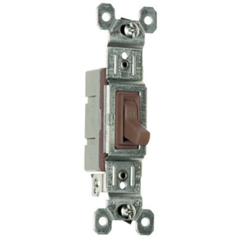 Legrand 660GUCC18 Toggle Switch, 15 A, 120 VAC, Side Wire Terminal, Thermoplastic Housing Material, Brown