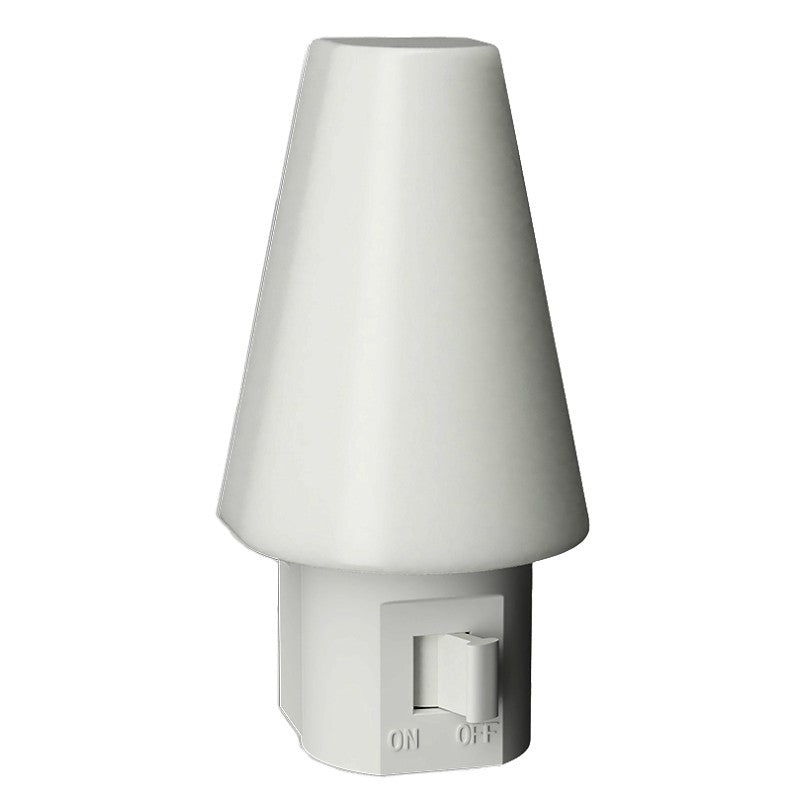AmerTac Tipi Series NL-TIPI-F Night Light, 1.6 in W x 1.45 in D x 3.15 in H Dimensions, White Fixture, 120 V, 0.3 W, 1