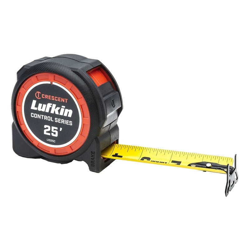 Crescent Lufkin Command Control Series L1025C Tape Measure, 25 ft L Blade, 1-3/16 in W Blade, Steel Blade