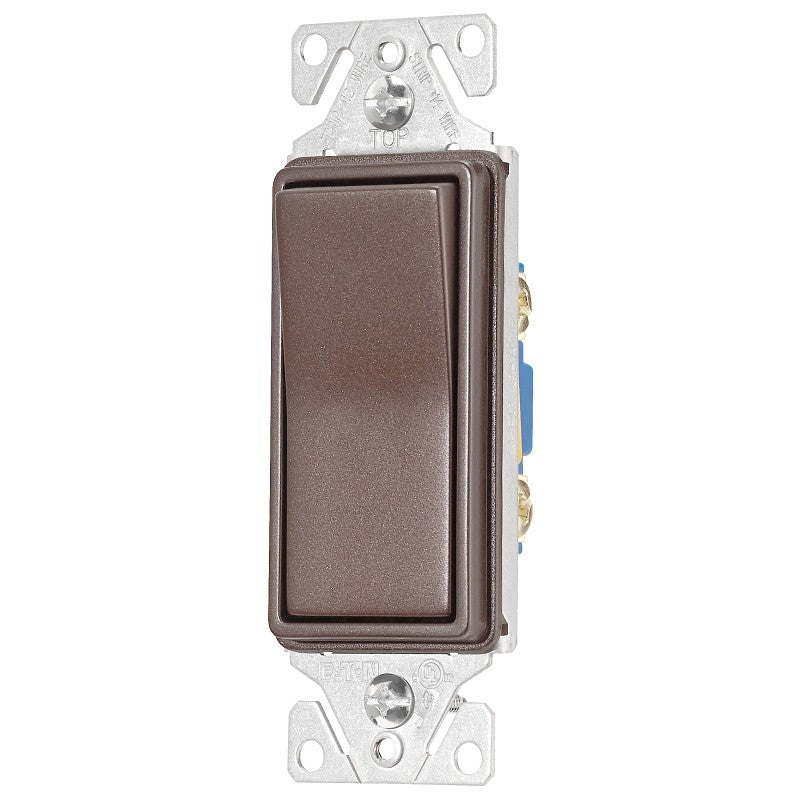 Eaton Wiring Devices 7500 Series 7501RB-K-L Rocker Switch, 15 A, 120/277 V, SPST, Thermoplastic Housing Material