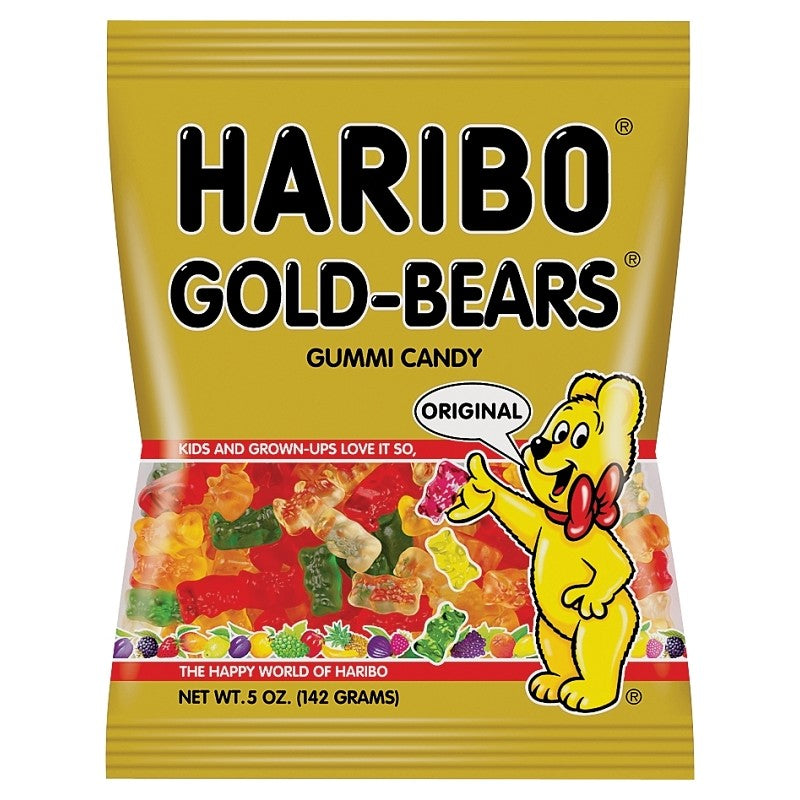 Haribo HGB12 Jelly Candy, Assorted Fruits Flavor, 5 oz Bag (Pack of 12)