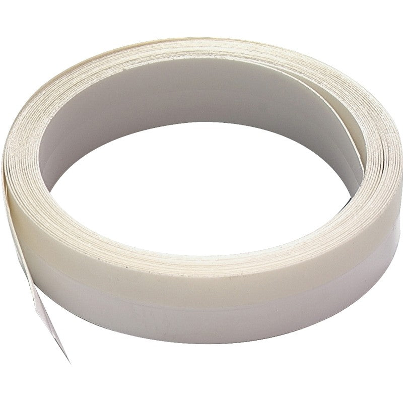 M-D 03525 V-Flex Weatherstrip, 7/8 in W, 17 ft L, Polypropylene, White, Self Adhesive Mounting
