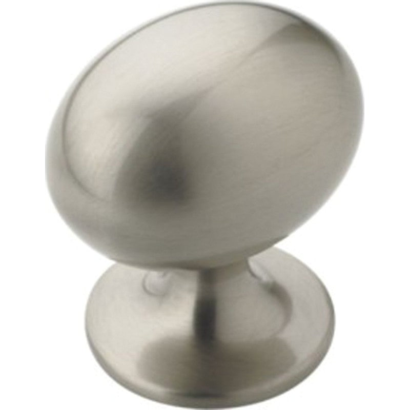 Amerock BP53018G10 Cabinet Knob, 1-3/8 in Projection, Traditional, 1-3/8 in, Zinc, Satin Nickel