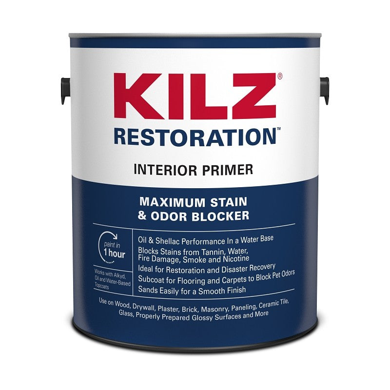 Kilz MAX L200211 Primer, White, 1 gal, Can (Pack of 4)